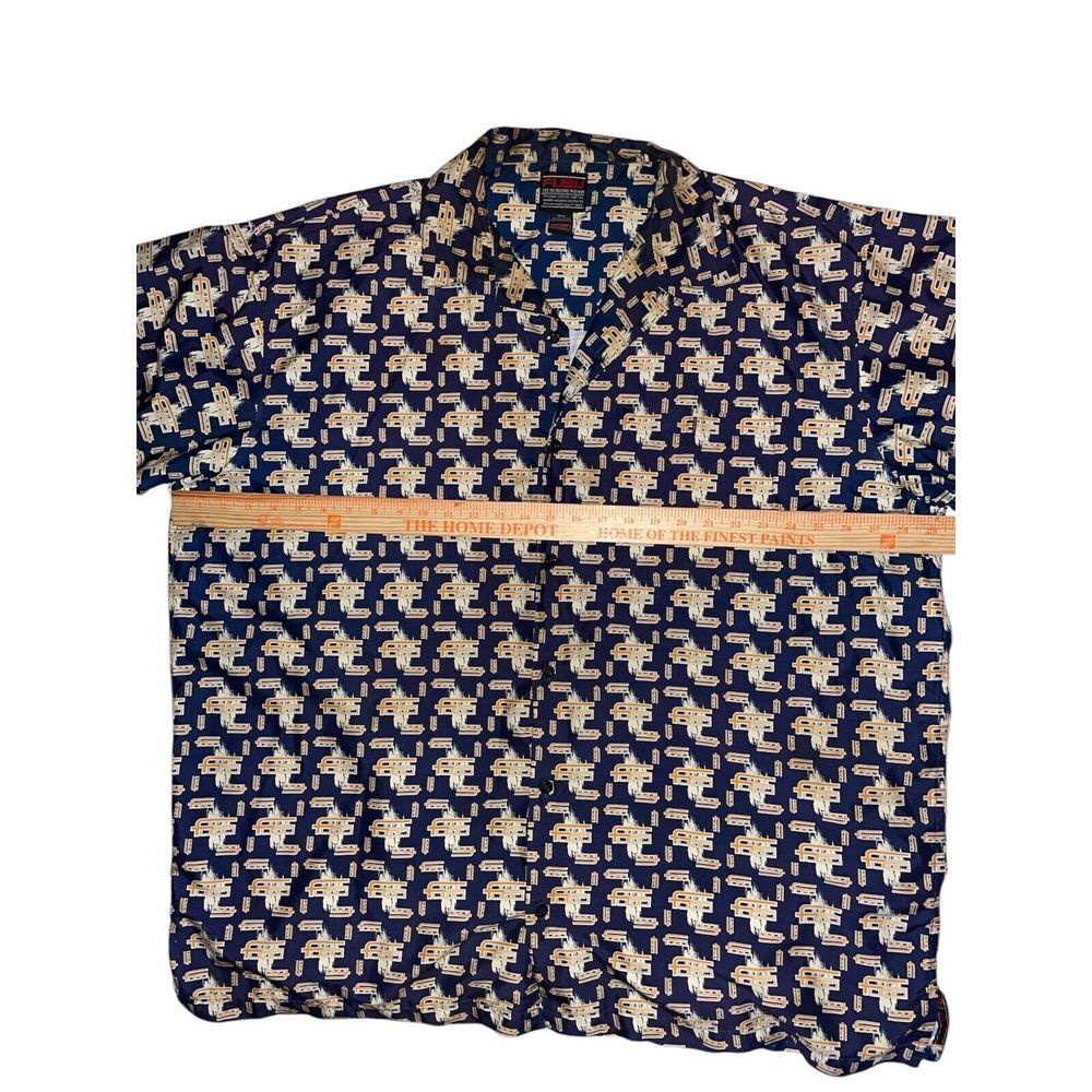 Vintage 90's FUBU Men's 3XL Shirt All Over Print Short Sleeve Button Up Graphic - Picture 4 of 8